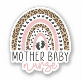 Mor Baby Nurse Rainbow, Postpartum Nurse Klistermärken