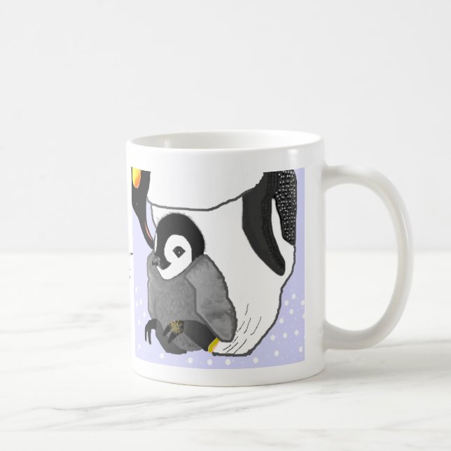 Mor- & babypingvin kaffemugg (Höger)