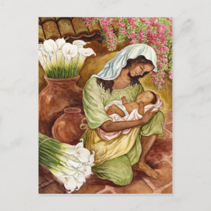 MOR & BARN MED KALA LILIES - MULTI VYKORT