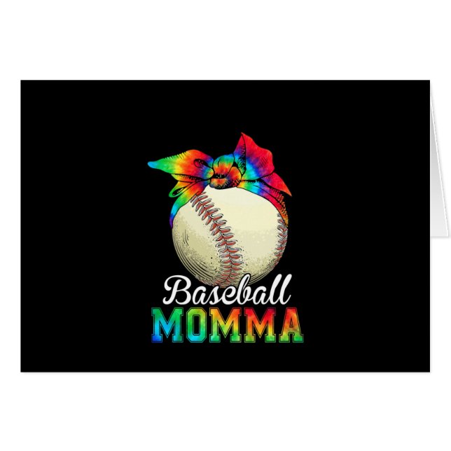 Mor Baseball Momma Birthday Hälsningskort (Framsidan Horizontal)