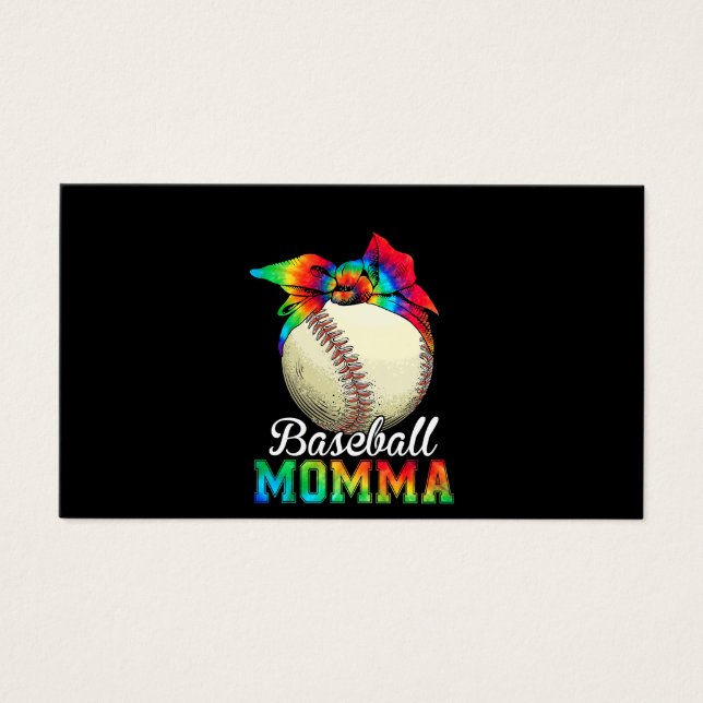 Mor Baseball Momma Birthday Visitkort (Framsidan)