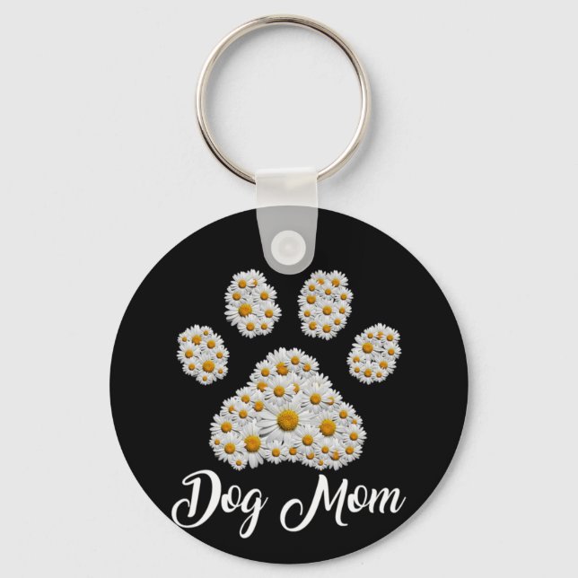 Mor Bästa Hund Mamma någonsin, födelsedag Nyckelring (Framsida)