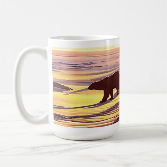 Mor Bear Art Kopp Mugg Polar Bear Kopp & Glass (Vänster)