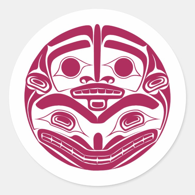 "Mor Bear" Runt Klistermärke (Framsida)