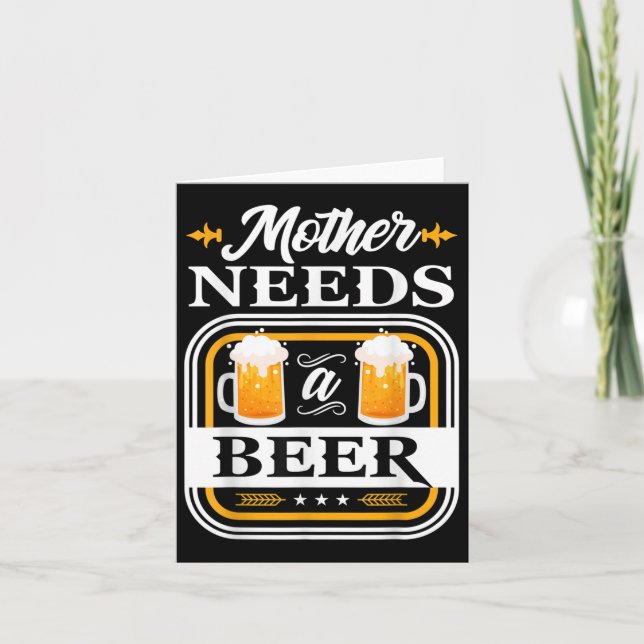 Mor behöver en ölbrid och en groomdrinker Öl Kort (Framsida)