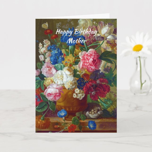 Mor Birthday Flowers Christian Card Kort (Liten växt)