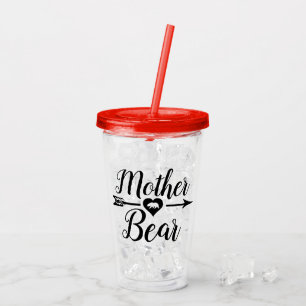 Mor Björnpil med hjärta Take Away Mugg