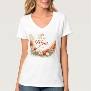 Mor Boho Watercolor Persika Mint, Agat Guld, Konst T Shirt