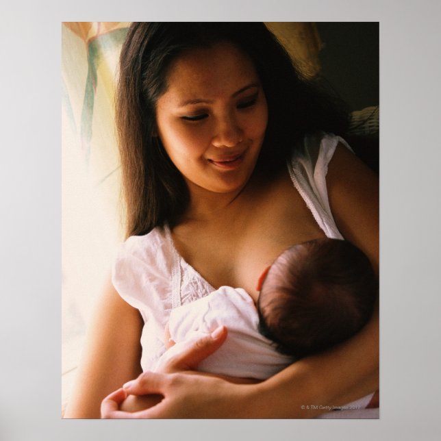 Mor Breast Matande nyfödd Poster (Framsidan)