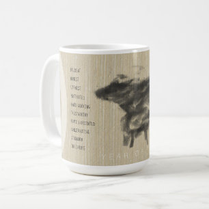 Mor Buffalo och hennes unge-kinesiska oxidår per m Kaffemugg