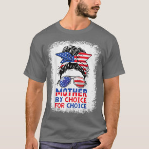 Mor by Choice Pro Choice Messy Bun US Flagga Wome T Shirt