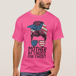 Mor by Choice Pro Choice Messy Bun US Flagga Wome T Shirt