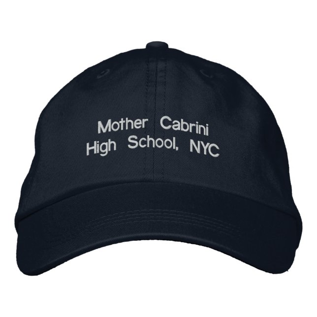 Mor Cabrini High School, Baseball Cap Broderad Keps (Framsida)