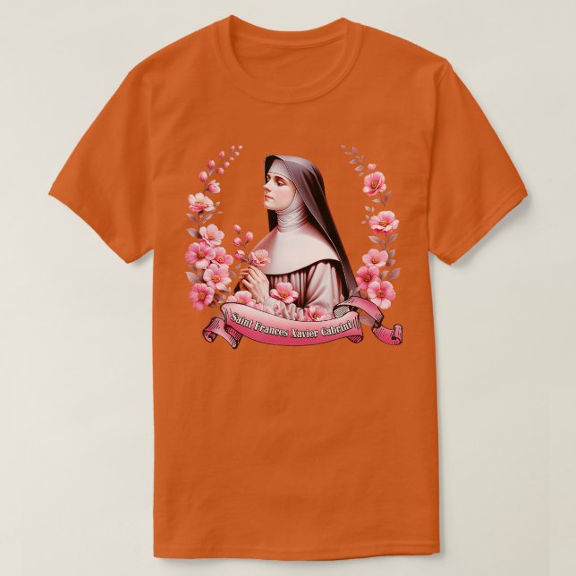 Mor Cabrini St Frances Xavier Cabrini katolsk T Shirt (Design framsida)