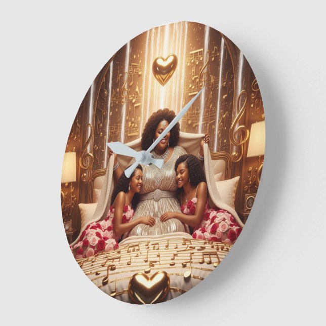 Mor Caress A Stor Klocka (Vinkel)