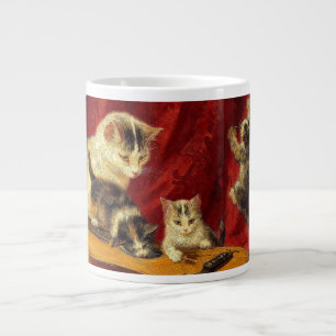 Mor Cat och Kittens spelar med Guitar Jumbo Mugg