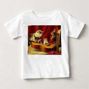 Mor Cat och Kittens spelar med Guitar T Shirt
