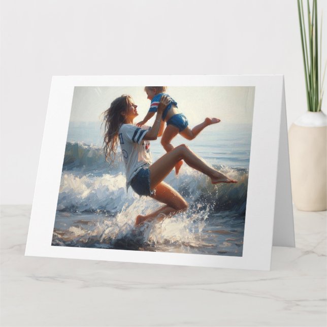 Mor Child at Play, Kort (Framsida)