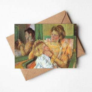 Mor Comving Child's Hair Mary Cassatt Kort