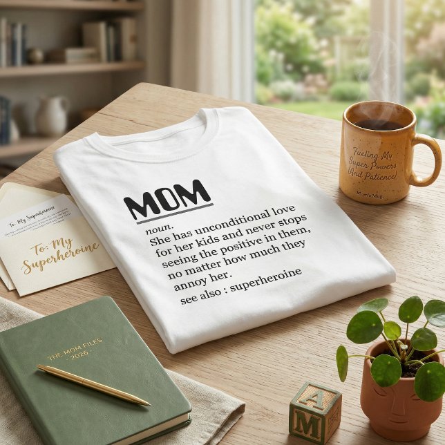 Mor dag 2025 Anpassningsbar Mamma Definition T-Shi T Shirt (Funny Mom Definition Sarcastic Witty Mother's Day 2026 Personalized
)