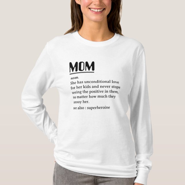 Mor dag 2025 Anpassningsbar Mamma Definition T-Shi T Shirt (Framsida)
