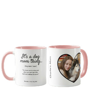 Mor Dag Anpassningsbar Hund Photo 2-Sided Mugg