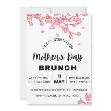 Mor Dag Brunch-inbjudan Vattenfärgsdiskett