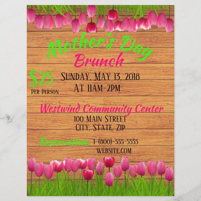 Mor dag Brunch Promotional Flyer (Framsidan)