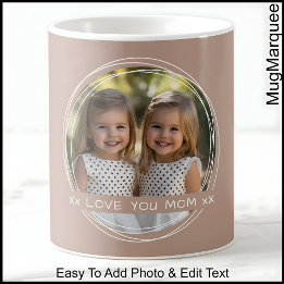 Mor dag Foto och meddelande Mugg Brown C88