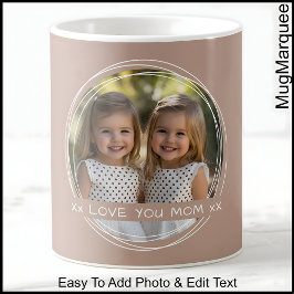Mor dag Foto och meddelande Mugg Brown C88