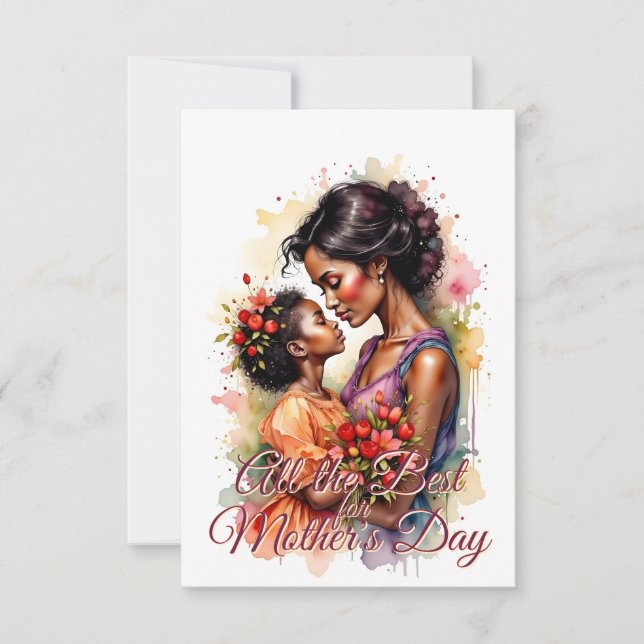 Mor dag Kärlek Art i vattenfärgen Stil (Framsida)