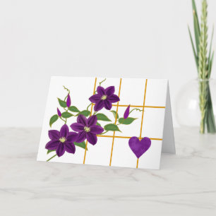 Mor dag med Clematis Vine och Trellis Kort