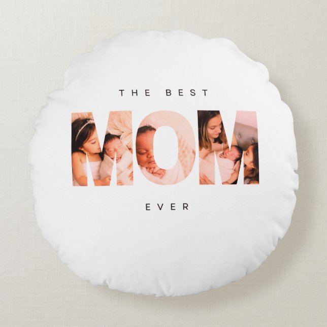 Mor dag Pillow Cover Rund Kudde (Framsidan)