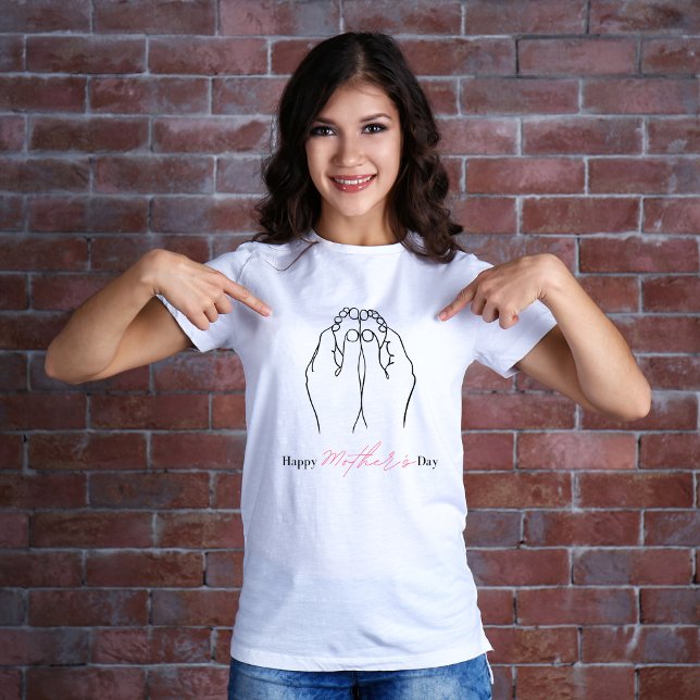 Mor dag Simple Line Art T Shirt (Skapare uppladdad)