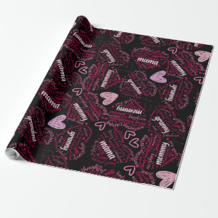 Mor-dagars hjärtan 01.Rosa Black BG Presentpapper