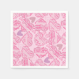 Mor-dagars hjärtan 01.Rosa Lpink BG Pappersservett