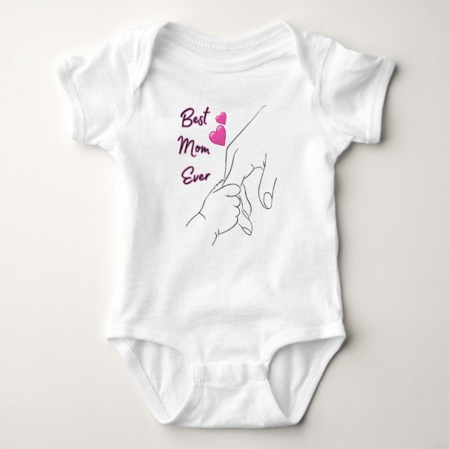 Mor daggåvor, barnkläder och hjärtan t shirt (Framsida)