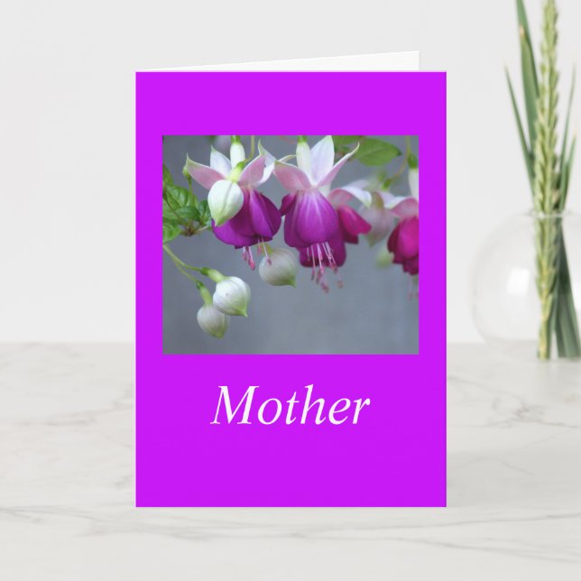 "MOR" / DANGLING FUCHSIA TACK KORT (Framsida)