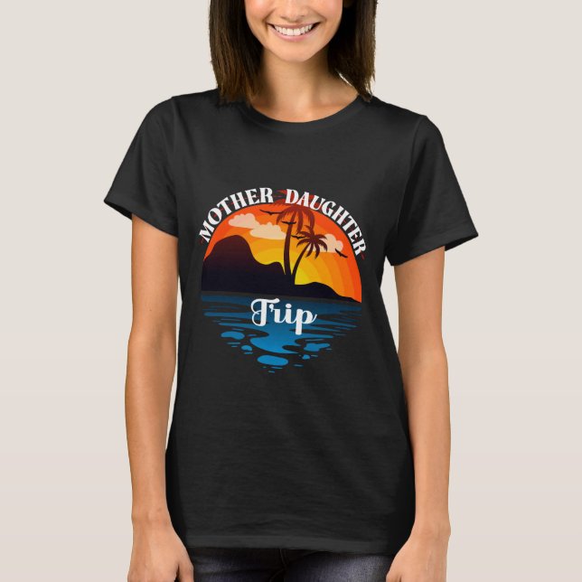 Mor Daughn Resa, Family Vacation Sunset T Shirt (Framsida)
