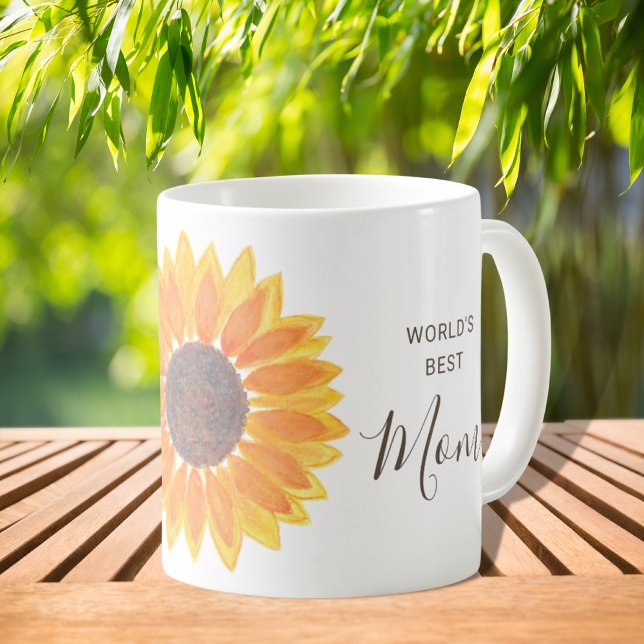 Mor Day Gult Solros World's Best Mamma Kaffemugg (Skapare uppladdad)