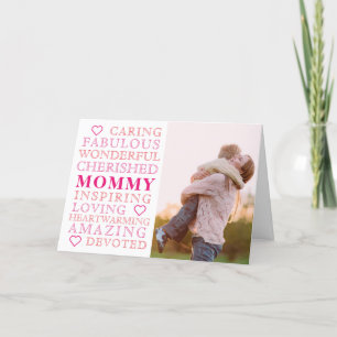 Mor DayTypography Modern Family Photo Kort
