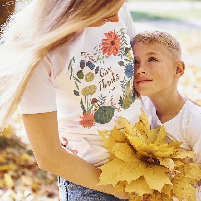 Mor DDotter Mamma-Thanksgivingens fallenhet T Shirt (Mother Mom Thanksgiving fall outfit T-Shirt)
