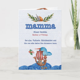 Mor Definition Card (svenska morsa) Kort