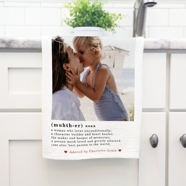 Mor Definition | Modern Minimal Photo Tea Towel Kökshandduk (Skapare uppladdad)