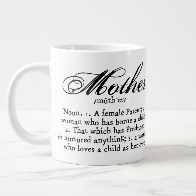 Mor Definition, Mors dag Jumbo Mugg (Vänster)