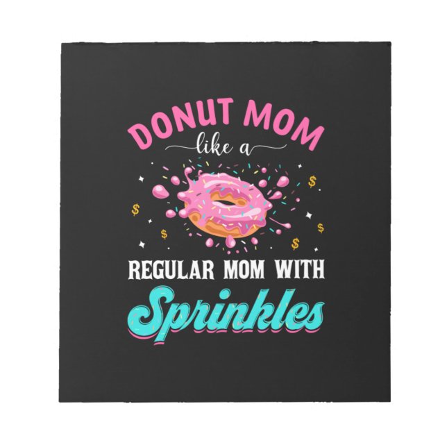 Mor Donut Mamma som en vanlig Mamma med sprinkler Anteckningsblock (Framsida)