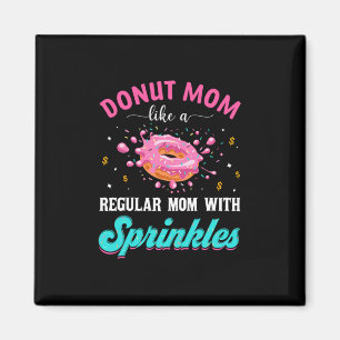Mor Donut Mamma som en vanlig Mamma med sprinkler Magnet
