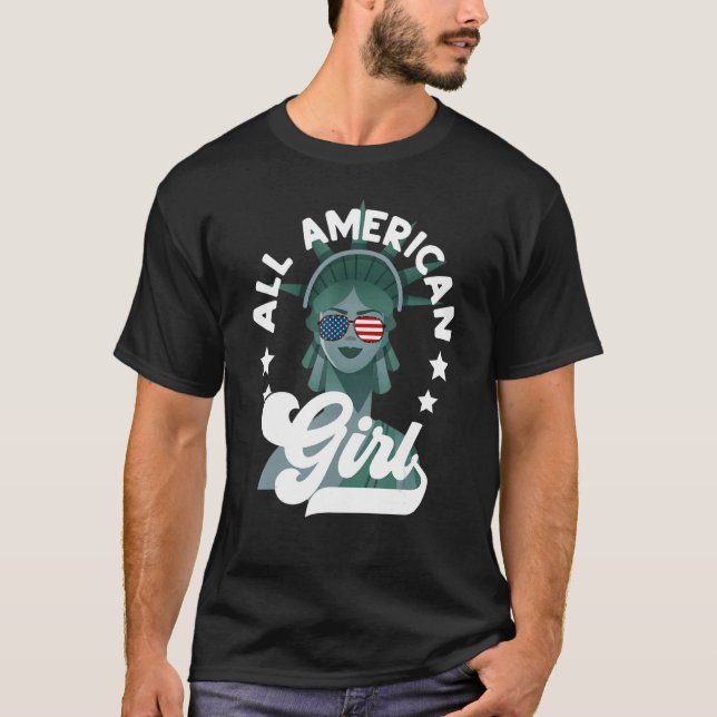 Mor-dotter, 4 juli, alla amerikanska G T Shirt (Framsida)