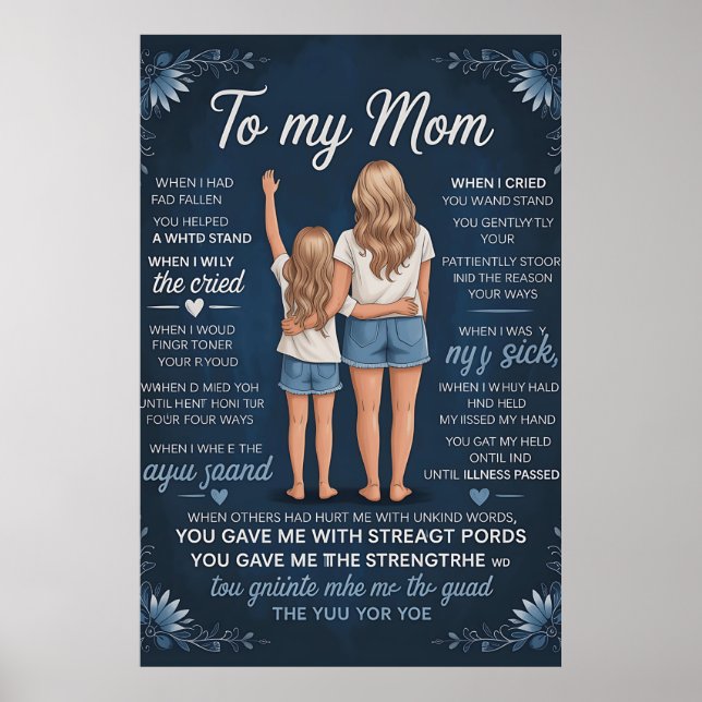 Mor-Dotter Band Konsttryck – Sentimentalt Blond Poster (Framsidan)