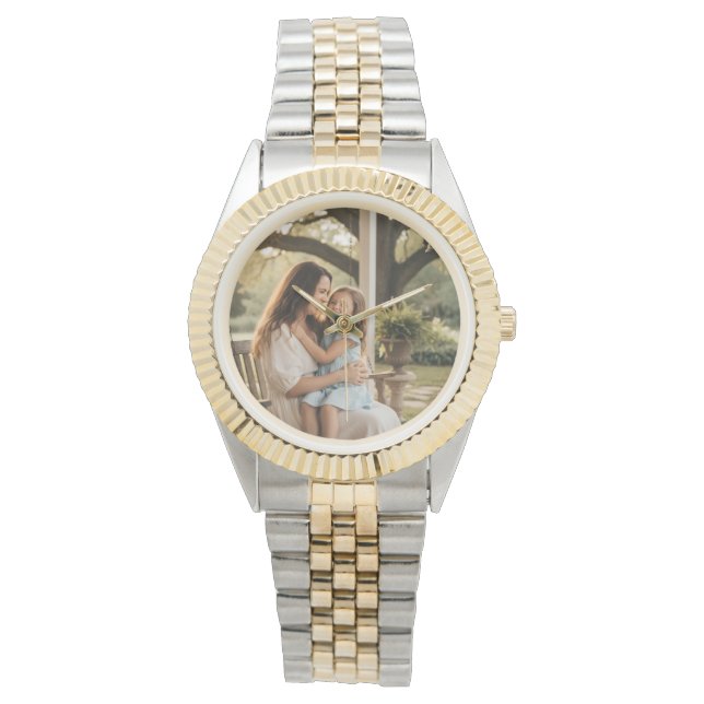 Mor dotter kärlek foto mors dag familj present armbandsur (Framsida)